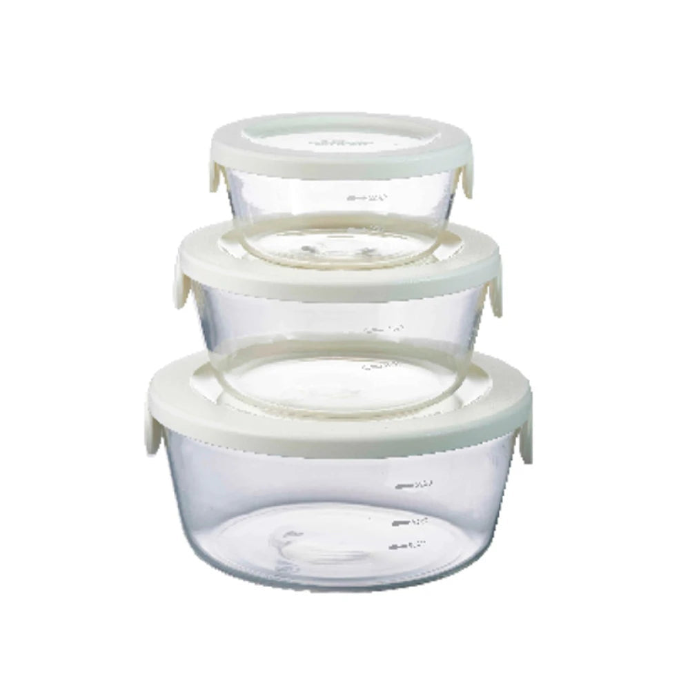 HARIO | Heat-resistant glass storage container set of 3 pieces - Pack a Dilly Japan #