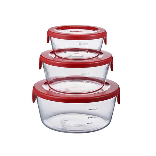 HARIO | Heat-resistant glass storage container set of 3 pieces - Pack a Dilly Japan #